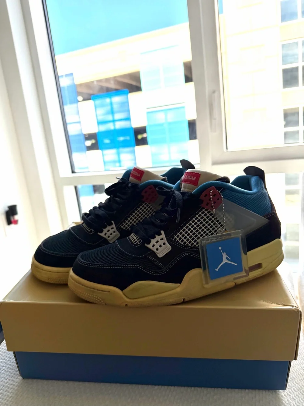 Jordan Kids Retro Sneakers in Navy, Blue and Cream